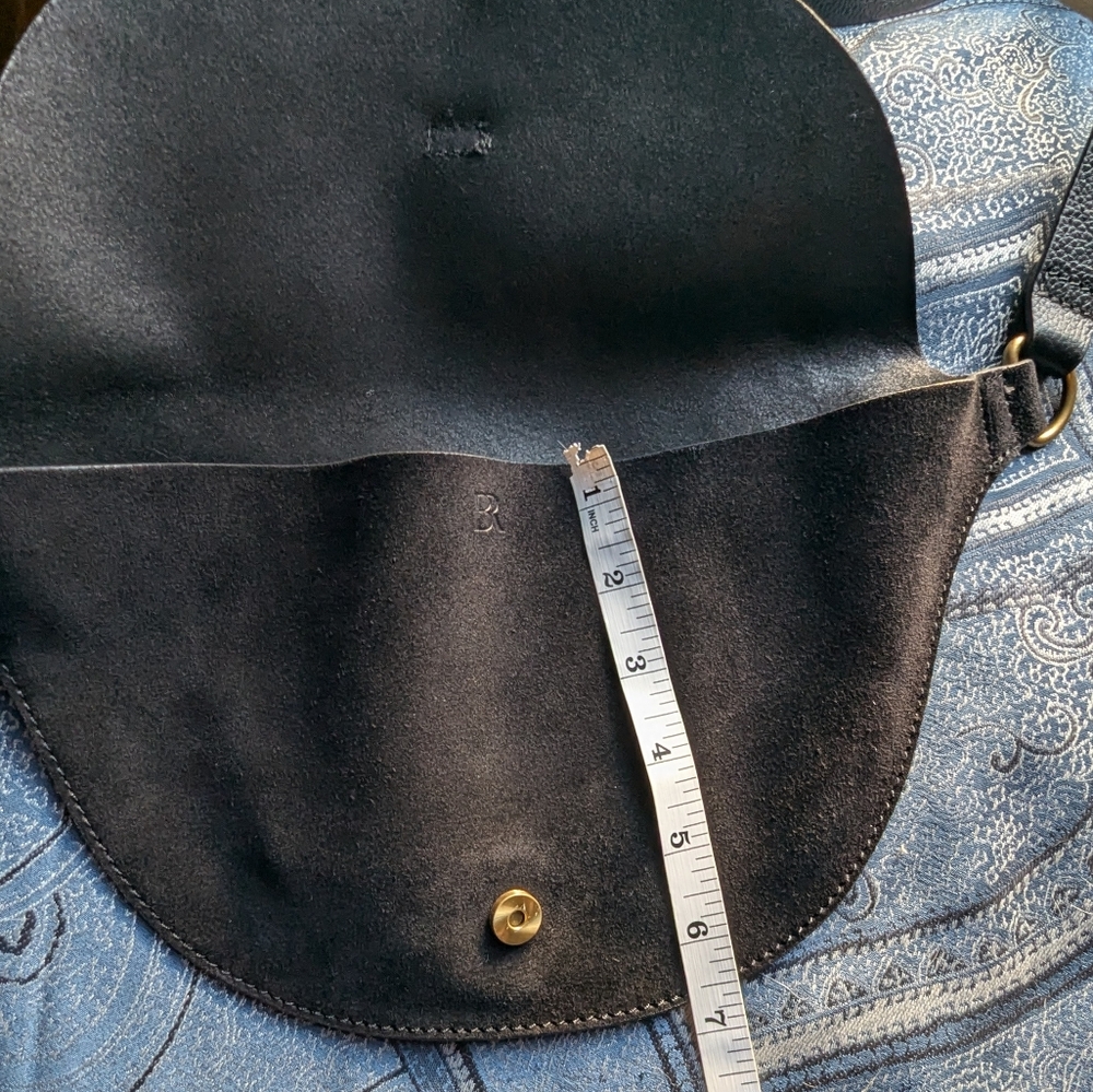 Banana Republic Factory Black Leather Crossbody Bag - Picture 6 of 8